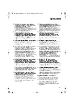 Preview for 204 page of Würth 0701 343 0 Translation Of The Original Operating Instructions