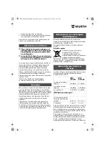 Preview for 210 page of Würth 0701 343 0 Translation Of The Original Operating Instructions