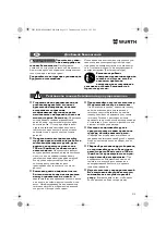 Preview for 212 page of Würth 0701 343 0 Translation Of The Original Operating Instructions