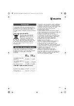 Preview for 220 page of Würth 0701 343 0 Translation Of The Original Operating Instructions