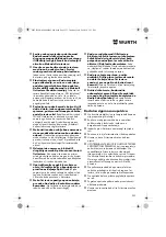 Preview for 223 page of Würth 0701 343 0 Translation Of The Original Operating Instructions