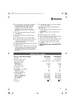 Preview for 224 page of Würth 0701 343 0 Translation Of The Original Operating Instructions