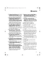 Preview for 232 page of Würth 0701 343 0 Translation Of The Original Operating Instructions