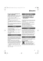 Preview for 237 page of Würth 0701 343 0 Translation Of The Original Operating Instructions