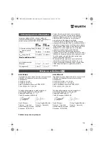 Preview for 238 page of Würth 0701 343 0 Translation Of The Original Operating Instructions