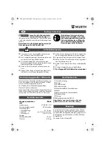 Preview for 4 page of Würth 0702 051 100 Operating Instructions Manual