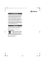 Preview for 6 page of Würth 0702 051 100 Operating Instructions Manual