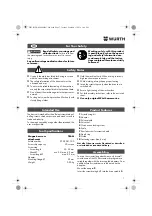 Preview for 7 page of Würth 0702 051 100 Operating Instructions Manual