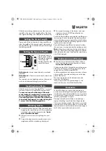 Preview for 8 page of Würth 0702 051 100 Operating Instructions Manual