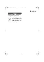 Preview for 9 page of Würth 0702 051 100 Operating Instructions Manual