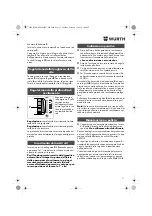 Preview for 11 page of Würth 0702 051 100 Operating Instructions Manual