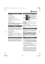 Preview for 14 page of Würth 0702 051 100 Operating Instructions Manual