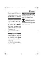 Preview for 15 page of Würth 0702 051 100 Operating Instructions Manual