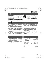 Preview for 16 page of Würth 0702 051 100 Operating Instructions Manual