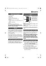 Preview for 17 page of Würth 0702 051 100 Operating Instructions Manual