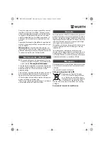 Preview for 18 page of Würth 0702 051 100 Operating Instructions Manual