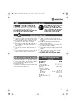 Preview for 19 page of Würth 0702 051 100 Operating Instructions Manual