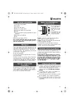 Preview for 20 page of Würth 0702 051 100 Operating Instructions Manual