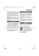 Preview for 21 page of Würth 0702 051 100 Operating Instructions Manual