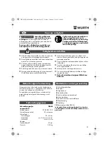 Preview for 22 page of Würth 0702 051 100 Operating Instructions Manual