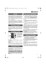 Preview for 23 page of Würth 0702 051 100 Operating Instructions Manual