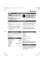 Preview for 25 page of Würth 0702 051 100 Operating Instructions Manual