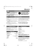 Preview for 28 page of Würth 0702 051 100 Operating Instructions Manual