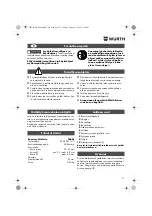 Preview for 31 page of Würth 0702 051 100 Operating Instructions Manual