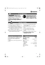 Preview for 37 page of Würth 0702 051 100 Operating Instructions Manual