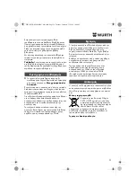 Preview for 39 page of Würth 0702 051 100 Operating Instructions Manual