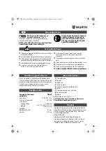 Preview for 40 page of Würth 0702 051 100 Operating Instructions Manual