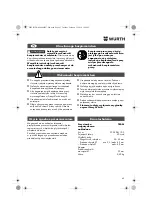 Preview for 43 page of Würth 0702 051 100 Operating Instructions Manual