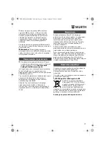 Preview for 45 page of Würth 0702 051 100 Operating Instructions Manual