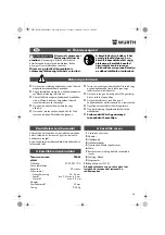 Preview for 46 page of Würth 0702 051 100 Operating Instructions Manual