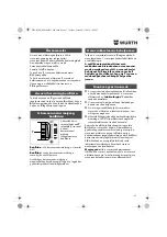 Preview for 47 page of Würth 0702 051 100 Operating Instructions Manual