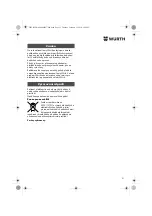 Preview for 51 page of Würth 0702 051 100 Operating Instructions Manual