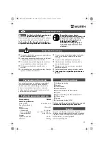 Preview for 52 page of Würth 0702 051 100 Operating Instructions Manual