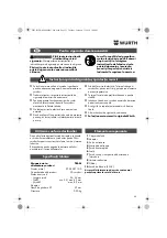 Preview for 55 page of Würth 0702 051 100 Operating Instructions Manual