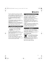 Preview for 63 page of Würth 0702 051 100 Operating Instructions Manual