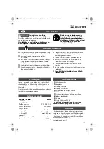 Preview for 70 page of Würth 0702 051 100 Operating Instructions Manual