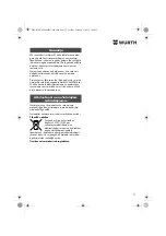 Preview for 72 page of Würth 0702 051 100 Operating Instructions Manual