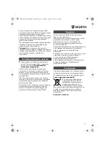 Preview for 75 page of Würth 0702 051 100 Operating Instructions Manual