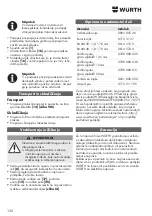 Preview for 130 page of Würth 0702 080 0 Translation Of The Original Operating Instructions