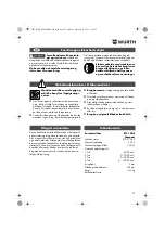 Предварительный просмотр 32 страницы Würth 0702 124 0 Translation Of The Original Operating Instructions