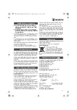 Предварительный просмотр 37 страницы Würth 0702 124 0 Translation Of The Original Operating Instructions