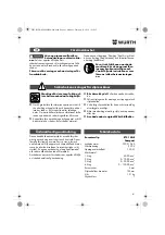 Предварительный просмотр 41 страницы Würth 0702 124 0 Translation Of The Original Operating Instructions