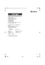 Preview for 59 page of Würth 0702 124 0 Translation Of The Original Operating Instructions