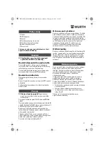 Preview for 61 page of Würth 0702 124 0 Translation Of The Original Operating Instructions