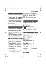 Preview for 62 page of Würth 0702 124 0 Translation Of The Original Operating Instructions