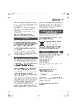 Предварительный просмотр 81 страницы Würth 0702 124 0 Translation Of The Original Operating Instructions